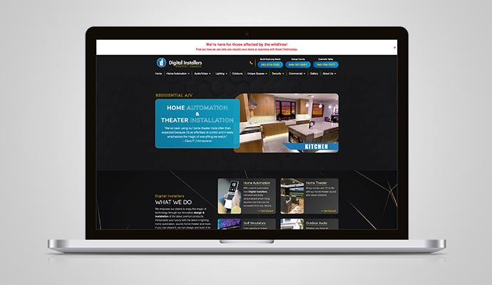 Digital Installers website mockup