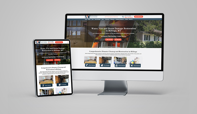 Responsive website design for Alpha Omega Disaster Restoration